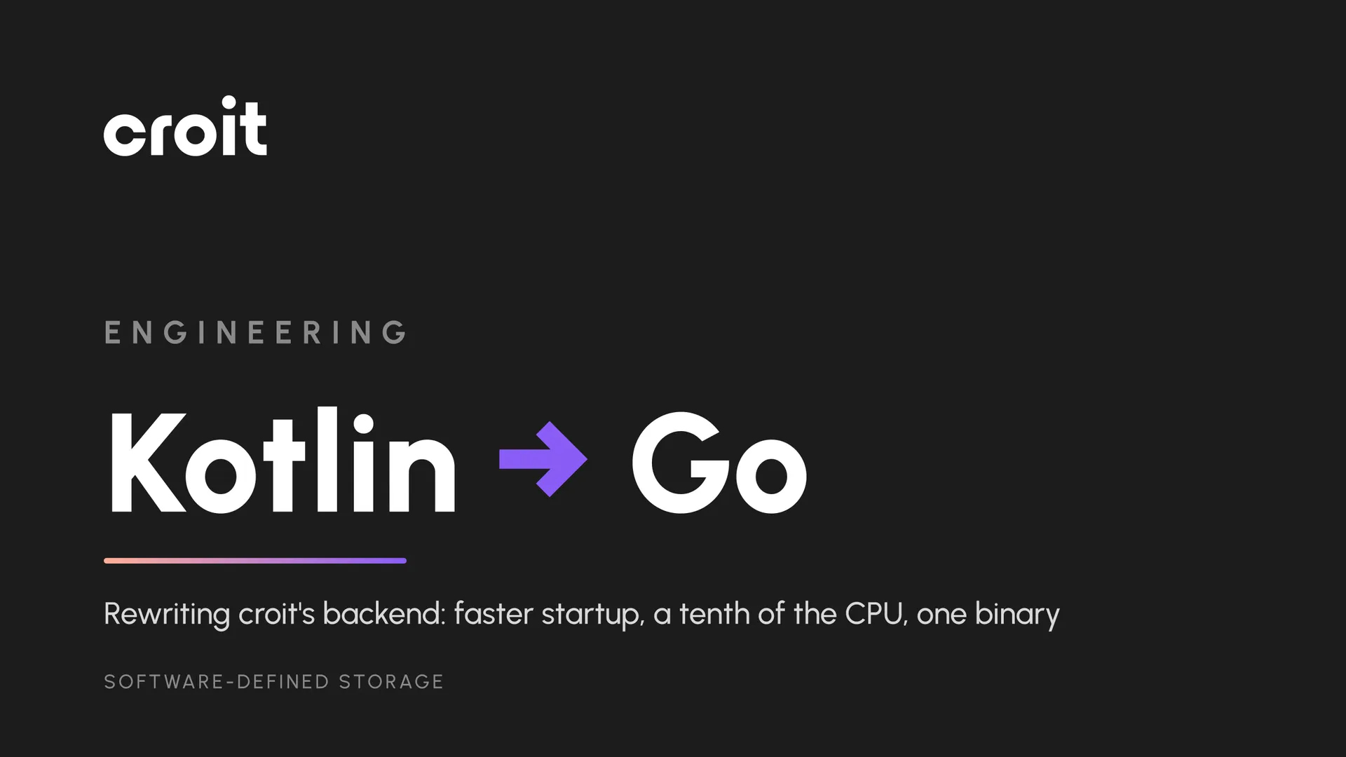 Kotlin to Go: rewriting croit's backend