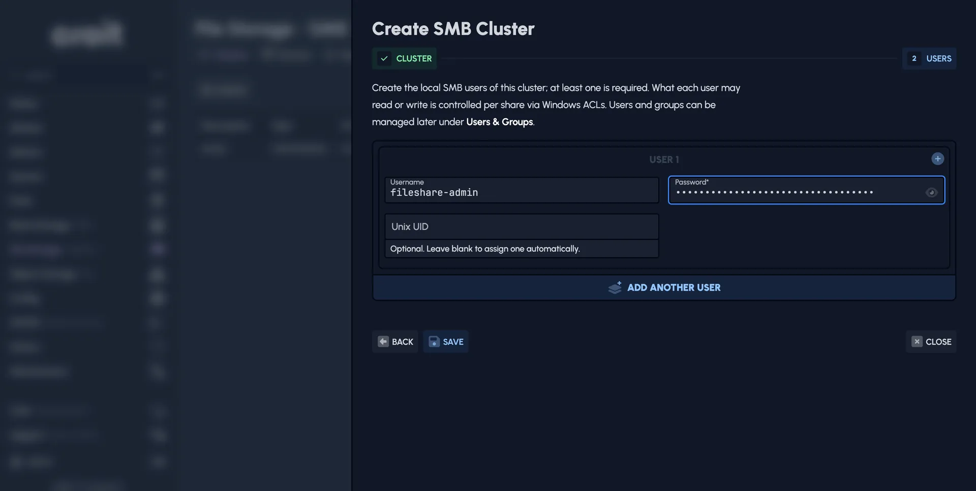 Creating a gateway's local SMB users